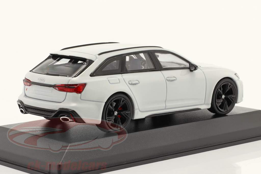 Audi RS 6 Avant Año de construcción 2019 glaciar blanco metálico 1:43 Minichamps