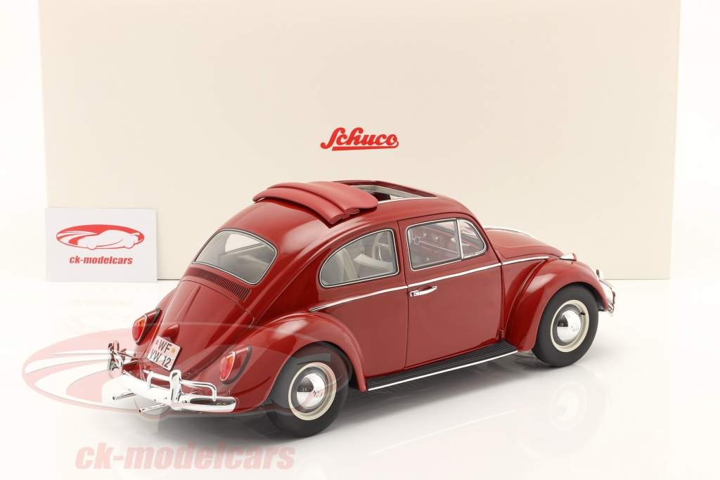 Volkswagen VW Beetle folding roof sedan 1963 red 1:12 Schuco