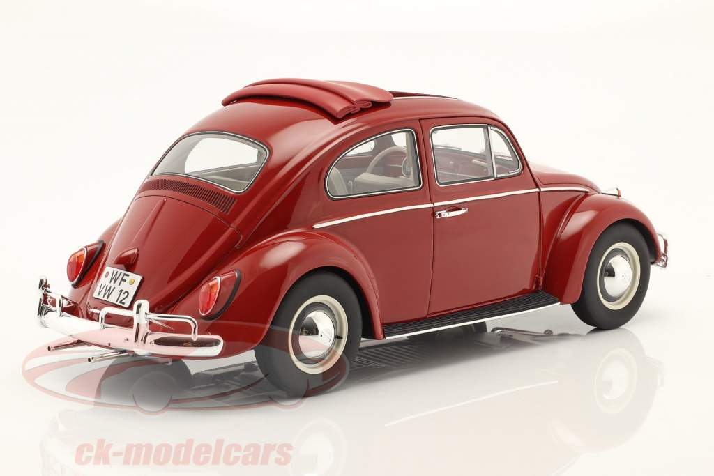 Volkswagen VW Escarabajo sedán de techo plegable 1963 rojo 1:12 Schuco
