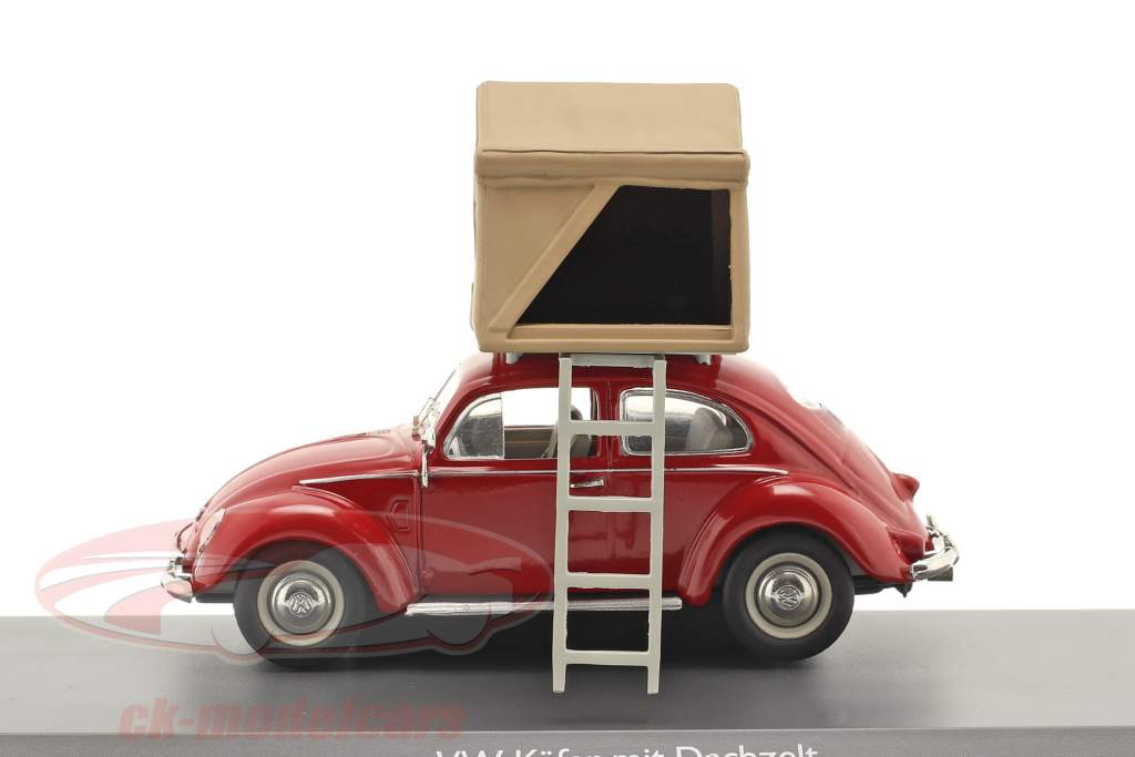 Volkswagen VW Escarabajo con carpa de techo rojo 1:43 Schuco