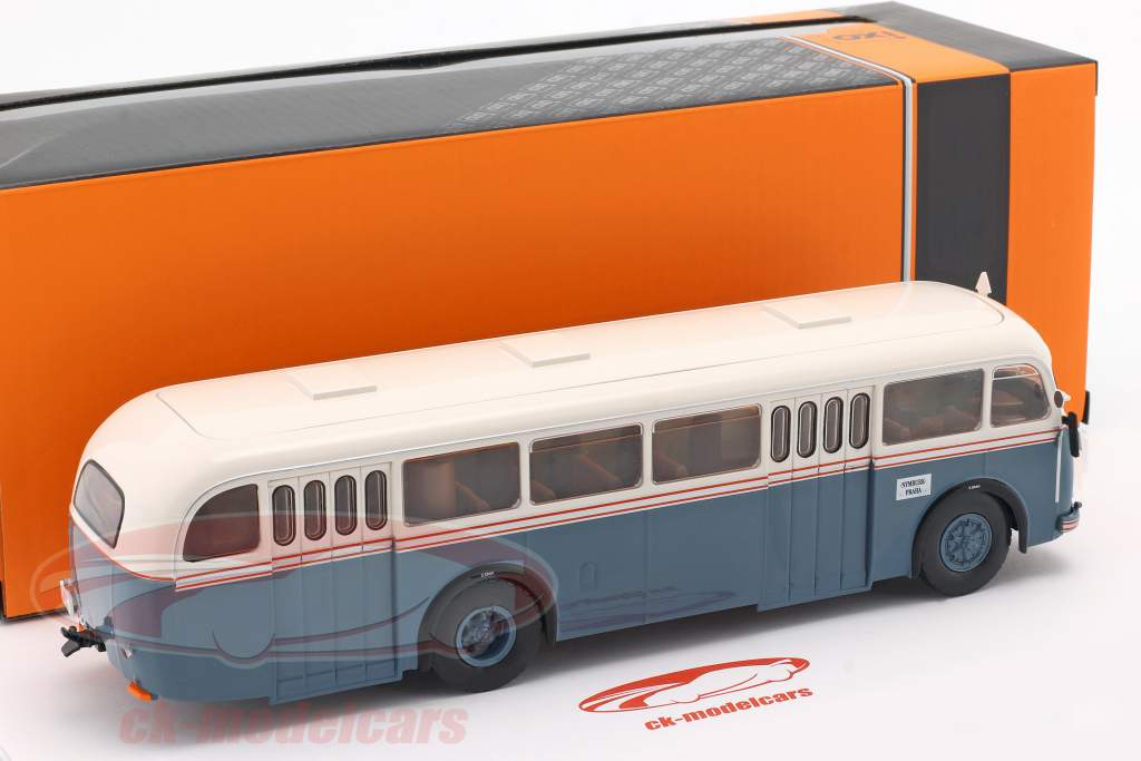 Skoda 706 RO autobus Année de construction 1947 bleu gris / blanche 1:43 Ixo