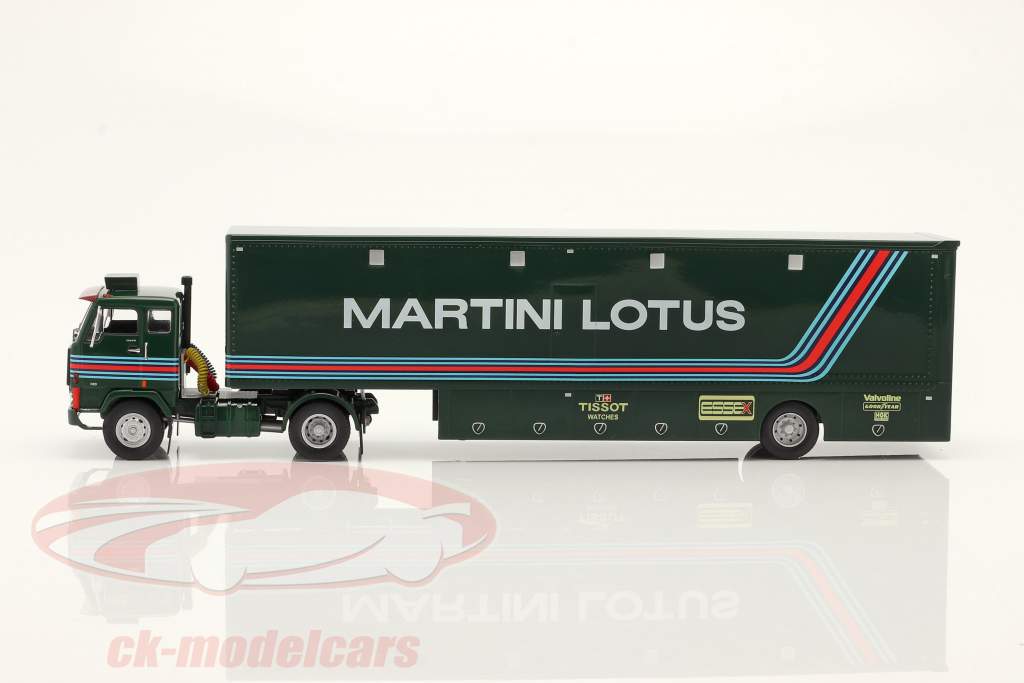 Volvo F89 formule 1 transporteur de course Martini Lotus Racing 1:43 Ixo