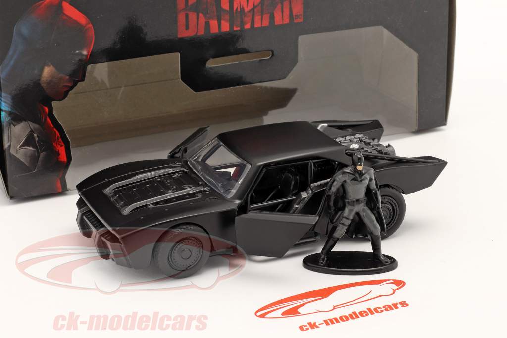 Batmobile com Batman figura Filme The Batman 2022 Preto 1:32 Jada Toys