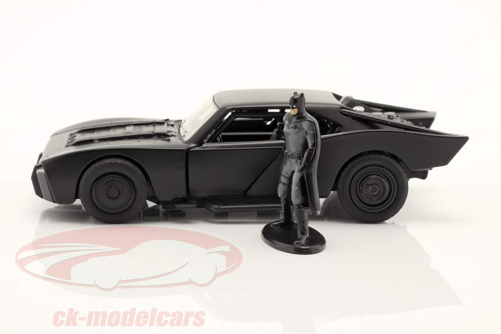 Batmobil mit Batman Figur Film The Batman 2022 schwarz 1:32 Jada Toys