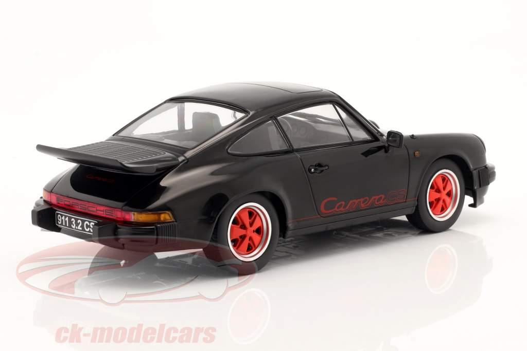 Porsche 911 Carrera 3.2 Clubsport year 1989 black / red 1:18 KK-Scale