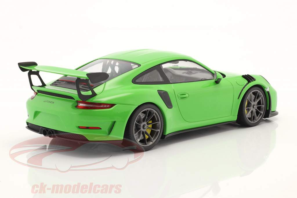Porsche 911 (991 II) GT3 RS 2019 lagarto verde / plata llantas 1:18 Minichamps