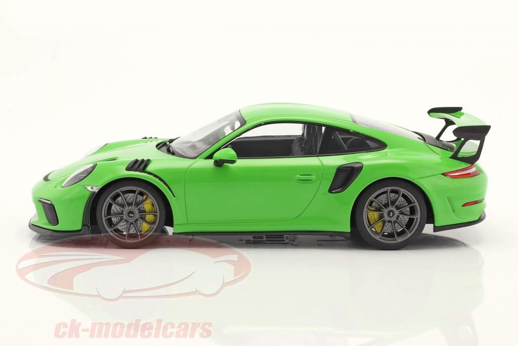 Porsche 911 (991 II) GT3 RS 2019 firben grøn / sølv fælge 1:18 Minichamps