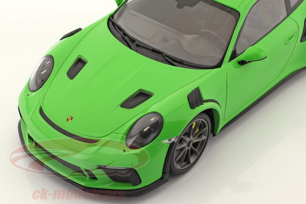 Porsche 911 (991 II) GT3 RS 2019 vert lézard / argent jantes 1:18 Minichamps
