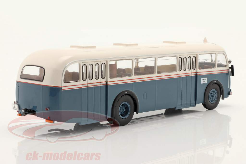 Skoda 706 RO bus Byggeår 1947 blå-grå / hvid 1:43 Ixo