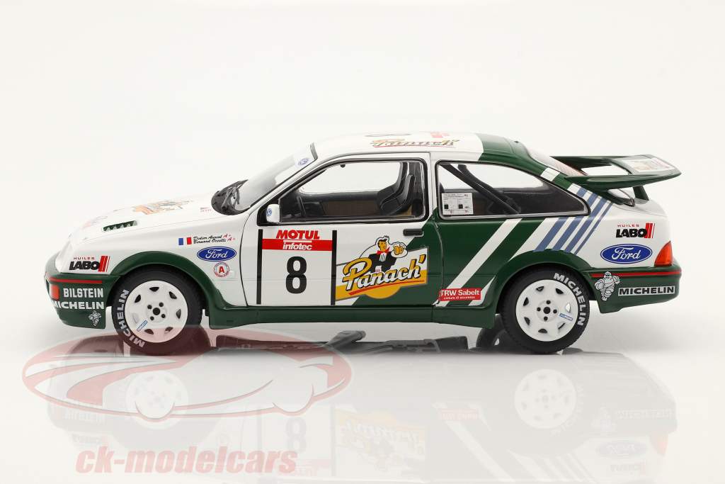 Ford Sierra RS Cosworth #8 gagnant Rallye Tour de Corse 1988 Auriol, Occelli 1:18 Solido