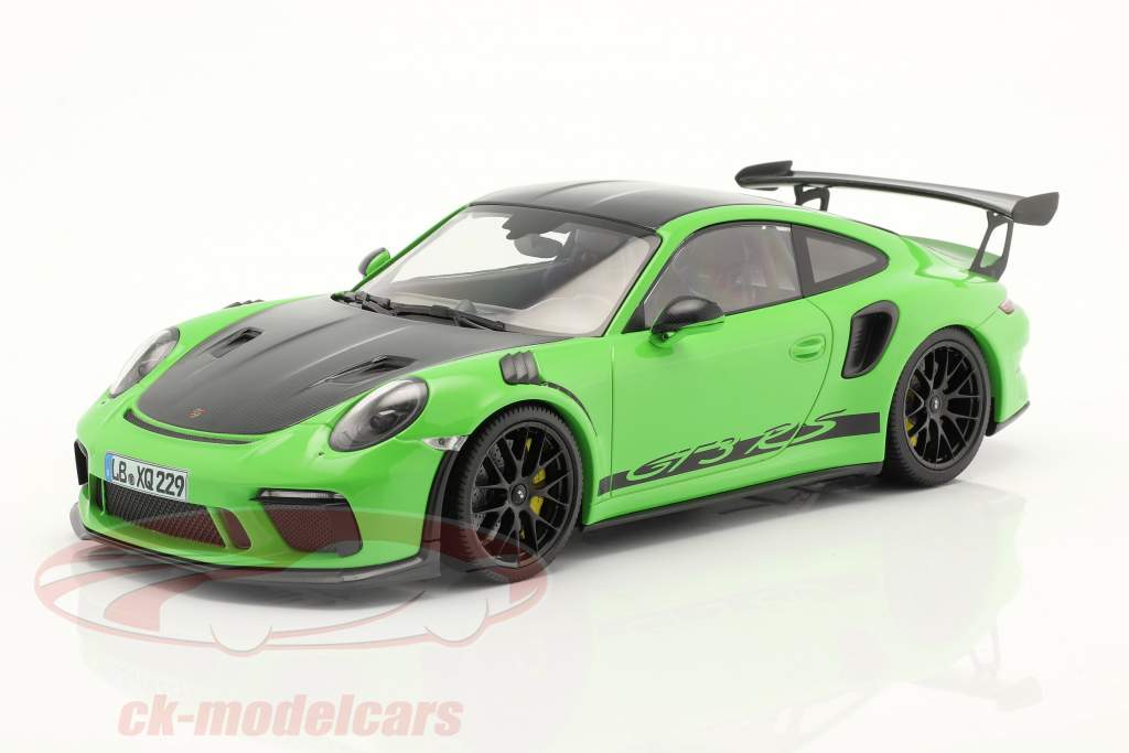 Porsche 911 (991 II) GT3 RS Weissach Package 2019 verde / negro llantas 1:18 Minichamps