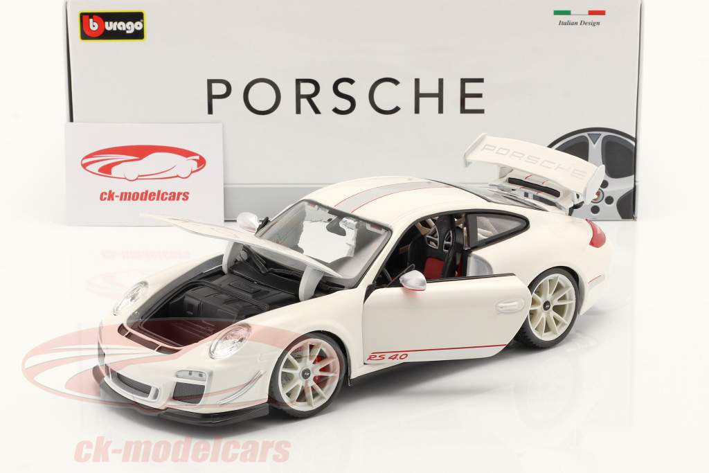 Porsche 911 (997) GT3 RS 4.0 Ano de construção 2011 branco 1:18 Bburago
