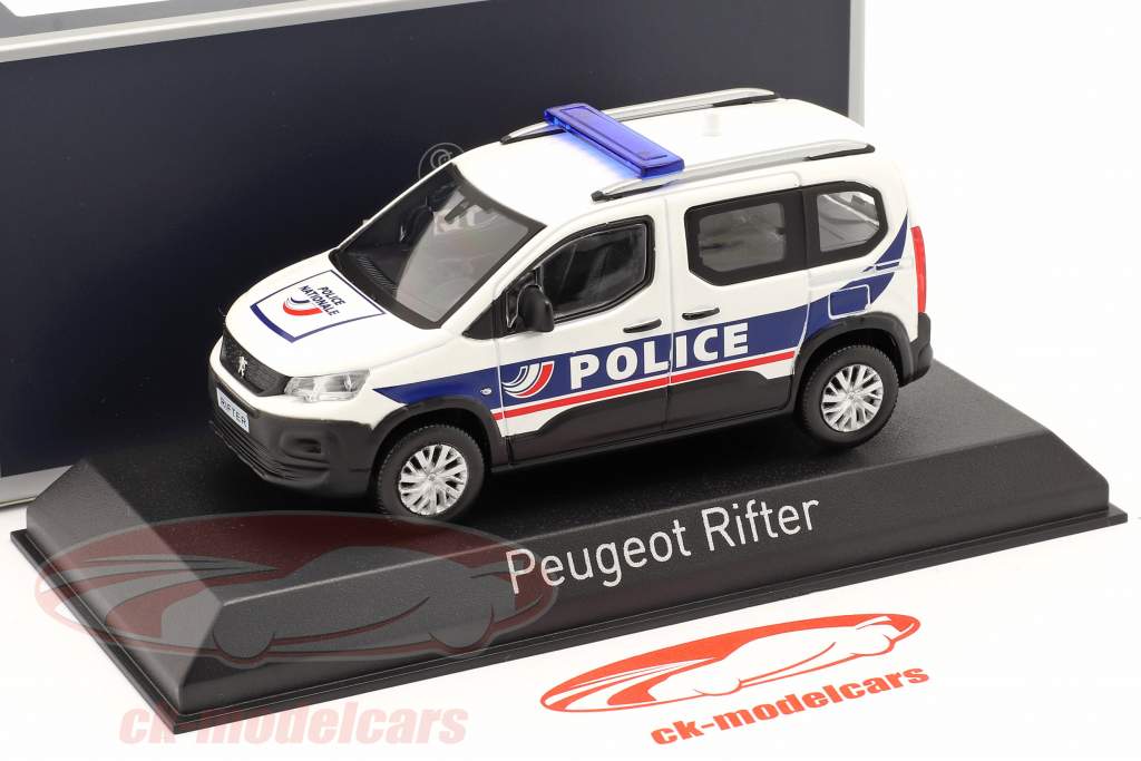 Peugeot Rifter Police Nationale 2019 hvid / blå 1:43 Norev