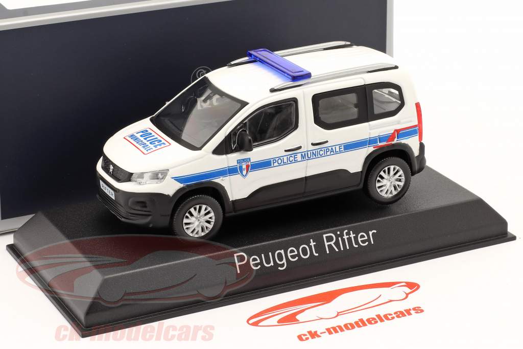 Peugeot Rifter Police Municipale 2019 blanche / bleu 1:43 Norev
