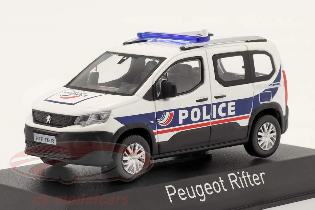 Peugeot Rifter Police Nationale 2019 White / blue 1:43 Norev