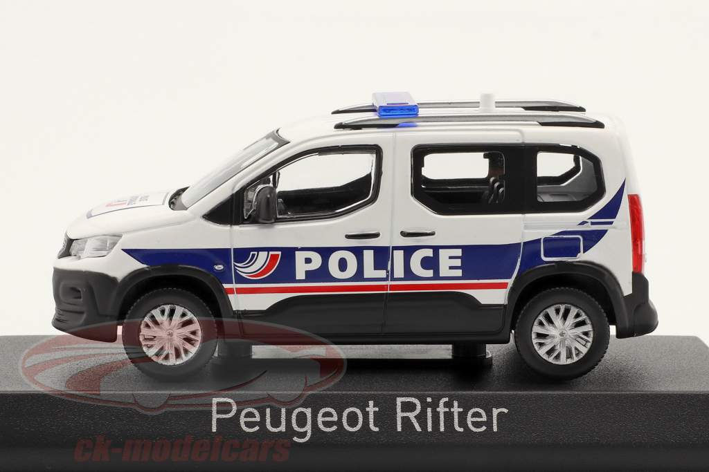Peugeot Rifter Police Nationale 2019 White / blue 1:43 Norev