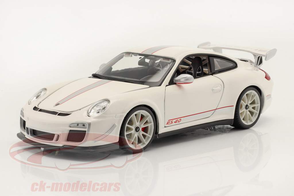 Porsche 911 (997) GT3 RS 4.0 Baujahr 2011 weiß 1:18 Bburago