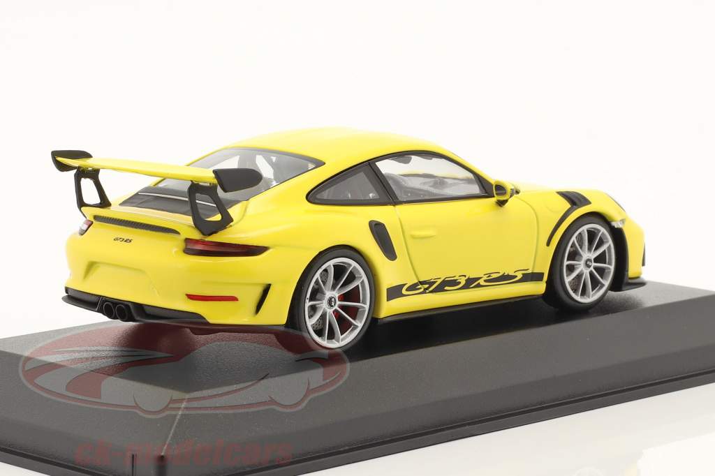 Porsche 911 (991 II) GT3 RS 2018 racing yellow / silver rims 1:43 Minichamps
