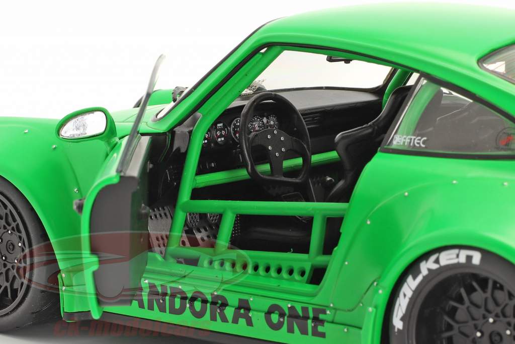 Porsche 911 (964) RWB Rauh-Welt Pandora One Byggeår 2011 grøn 1:18 Solido