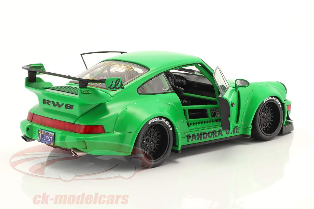 Porsche 911 (964) RWB Rauh-Welt Pandora One Año de construcción 2011 verde 1:18 Solido