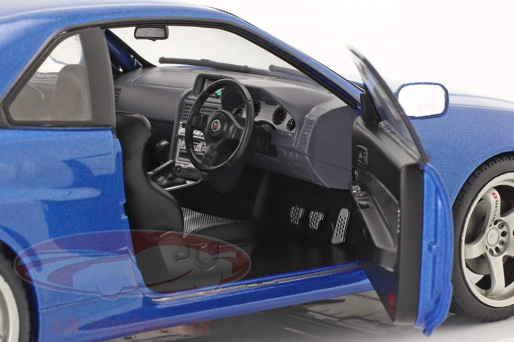 Nissan Skyline GT-R (R34) Année de construction 1999 bleu métallique 1:18 Solido
