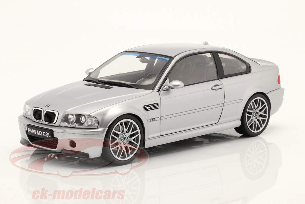 BMW M3 (E46) CSL year 2003 silver grey metallic 1:18 Solido