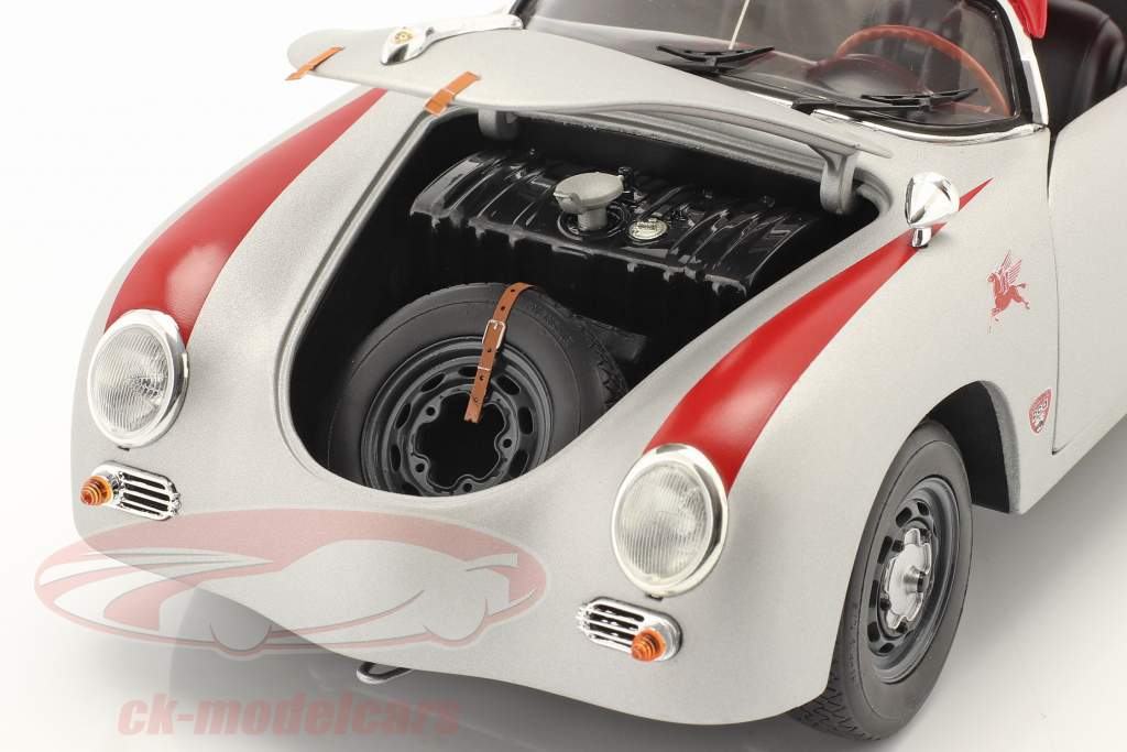Porsche 356 Speedster Outlaw Hardtop silver grey / Red 1:18 Schuco