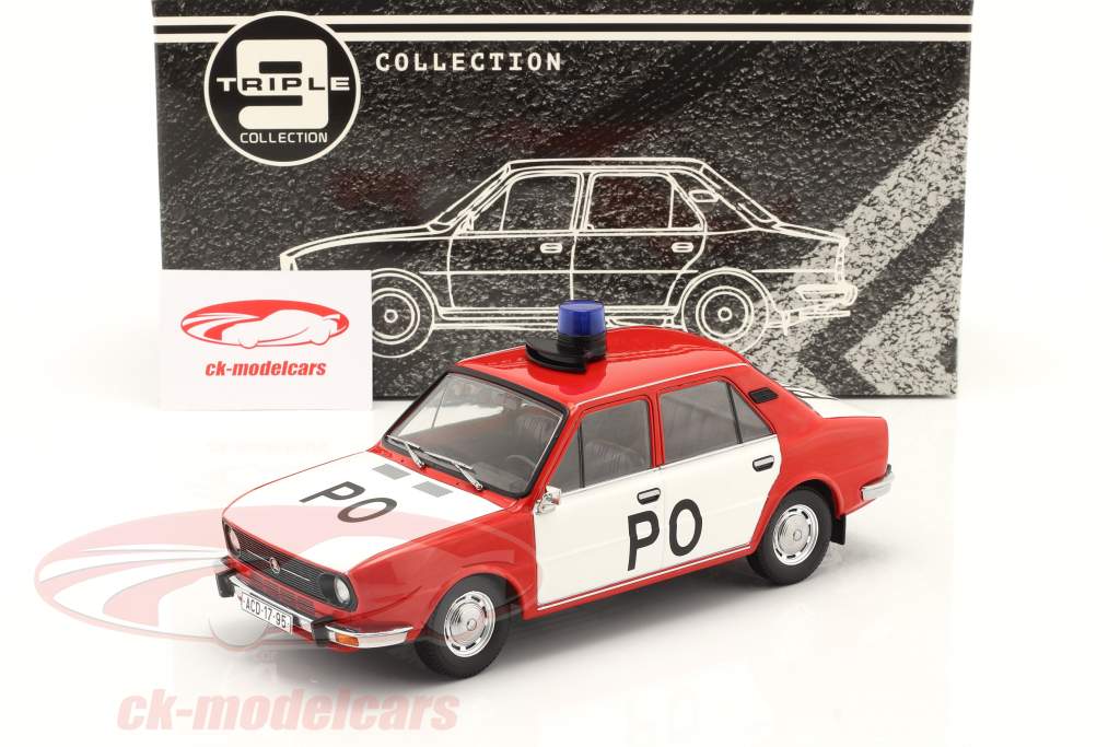 Skoda 105L fire Department year 1976 red / white 1:18 Triple9