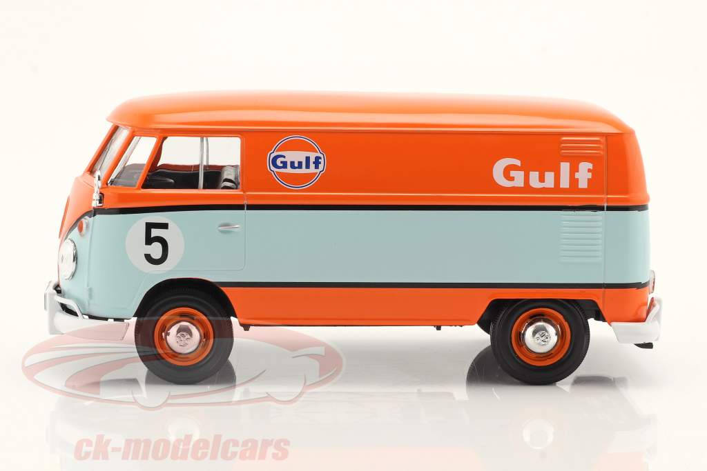Volkswagen VW Taper 2 (T1) Livraison van #5 Gulf Bleu clair / Orange 1:24 MotorMax