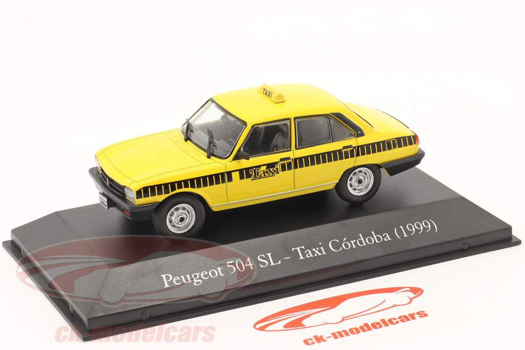 Peugeot 504 SL Taxi Cordoba 1999 amarillo / negro 1:43 Hachette