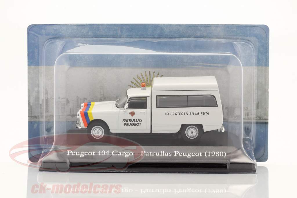 Peugeot 404 Cargo Patrullas Año de construcción 1980 blanco 1:43 Hachette