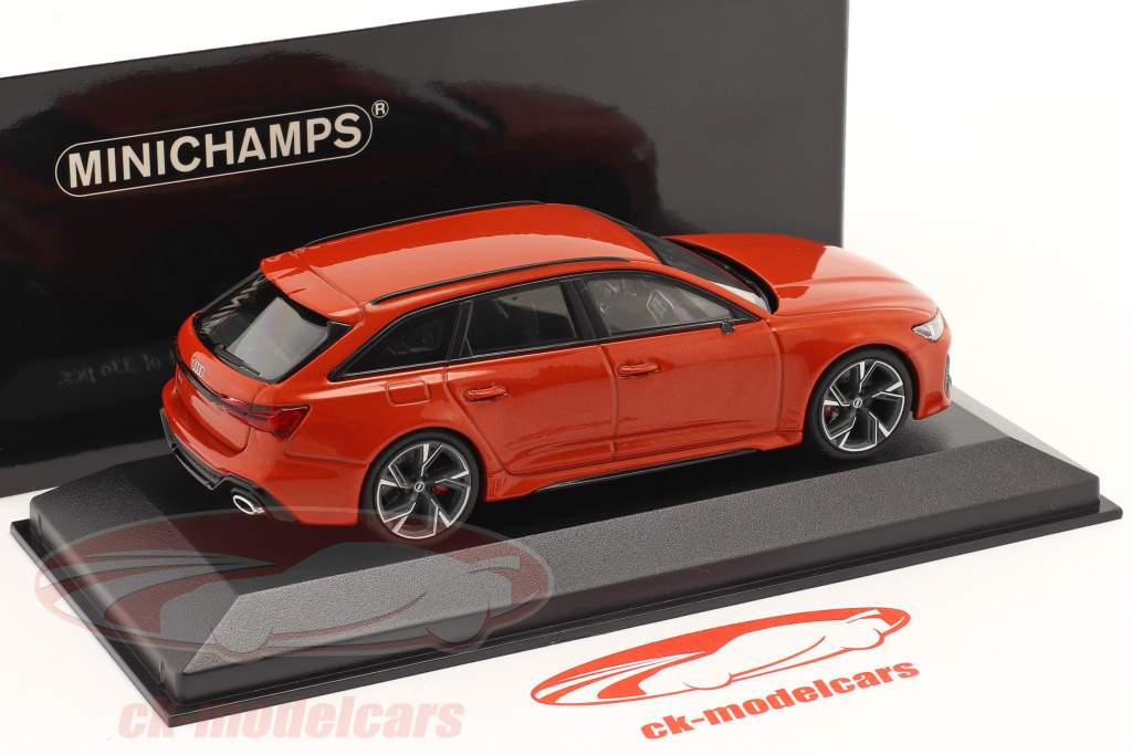 Audi RS 6 Avant Année de construction 2020 orange corail métallique 1:43 Minichamps