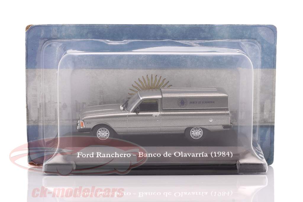 Ford Ranchero Banco de Olavarria 1984 zilver grijs metalen 1:43 Hachette