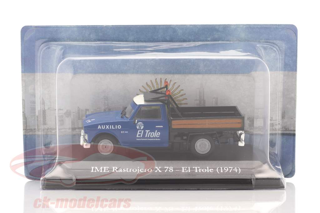 IME Rastrojero X78 Pick-Up El Trole 1975 blå 1:43 Hachette