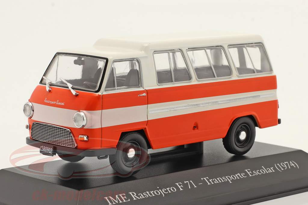 IME Rastrojero F71 varevogn 1974 orange / hvid 1:43 Hachette