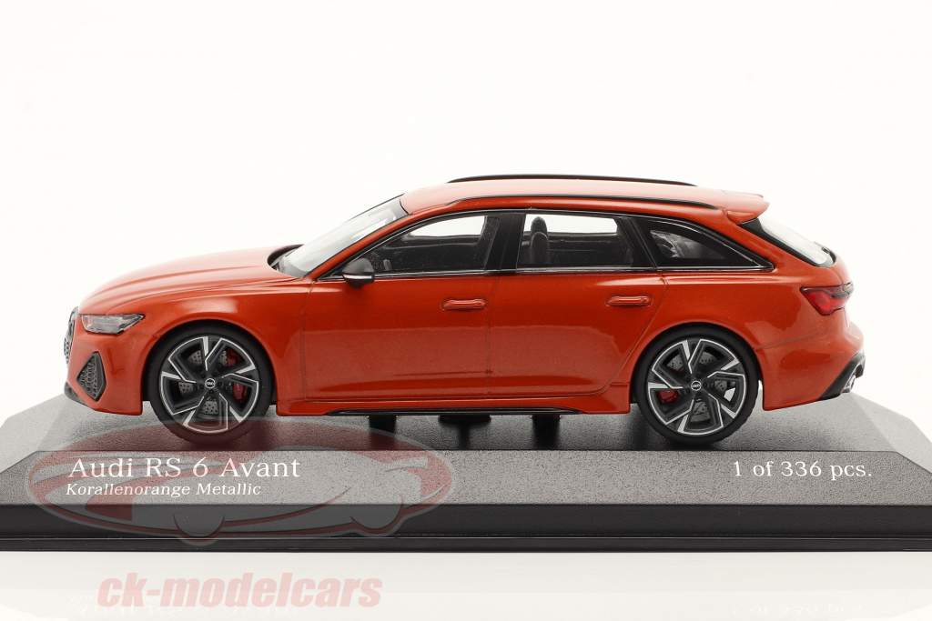 Audi RS 6 Avant Année de construction 2020 orange corail métallique 1:43 Minichamps