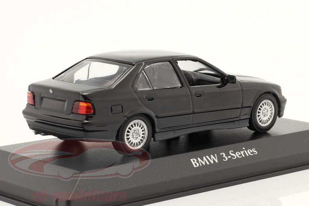 BMW 3-Series (E36) Année de construction 1991 noir métallique 1:43 Minichamps