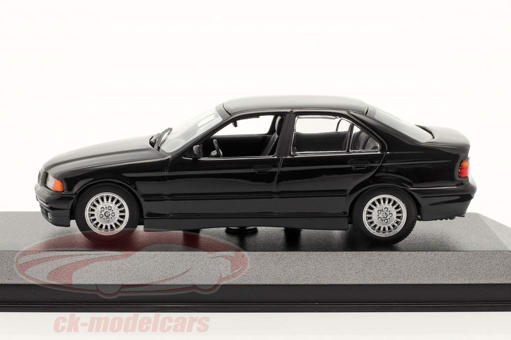 BMW 3-Series (E36) year 1991 black metallic 1:43 Minichamps