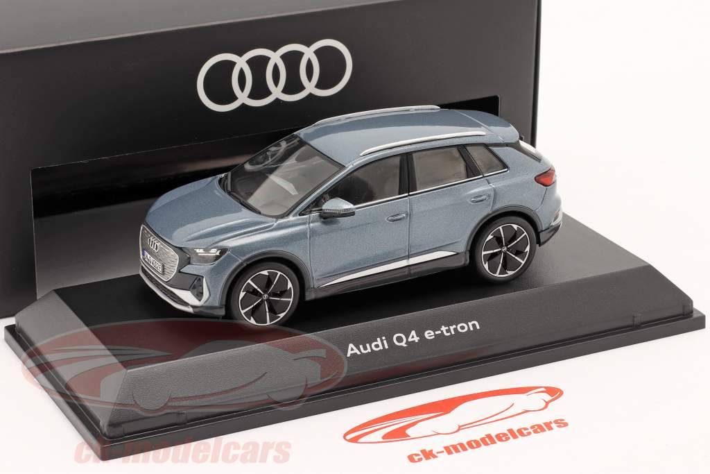 Audi Q4 e-tron Byggeår 2021 gejser blå 1:43 Spark