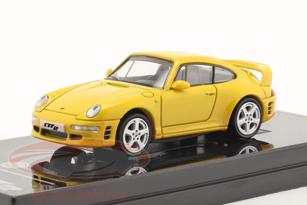 Porsche RUF CTR2 LHD blomst gul 1:64 Paragon Models