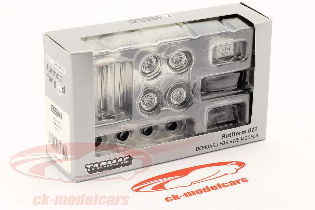 Tires and accesories set Rotiform OZT for RWB models 1:64 Tarmac Works