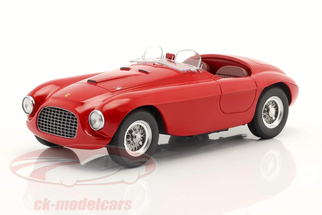 Ferrari 166 MM Barchetta Byggeår 1949 Rød 1:18 KK-Scale