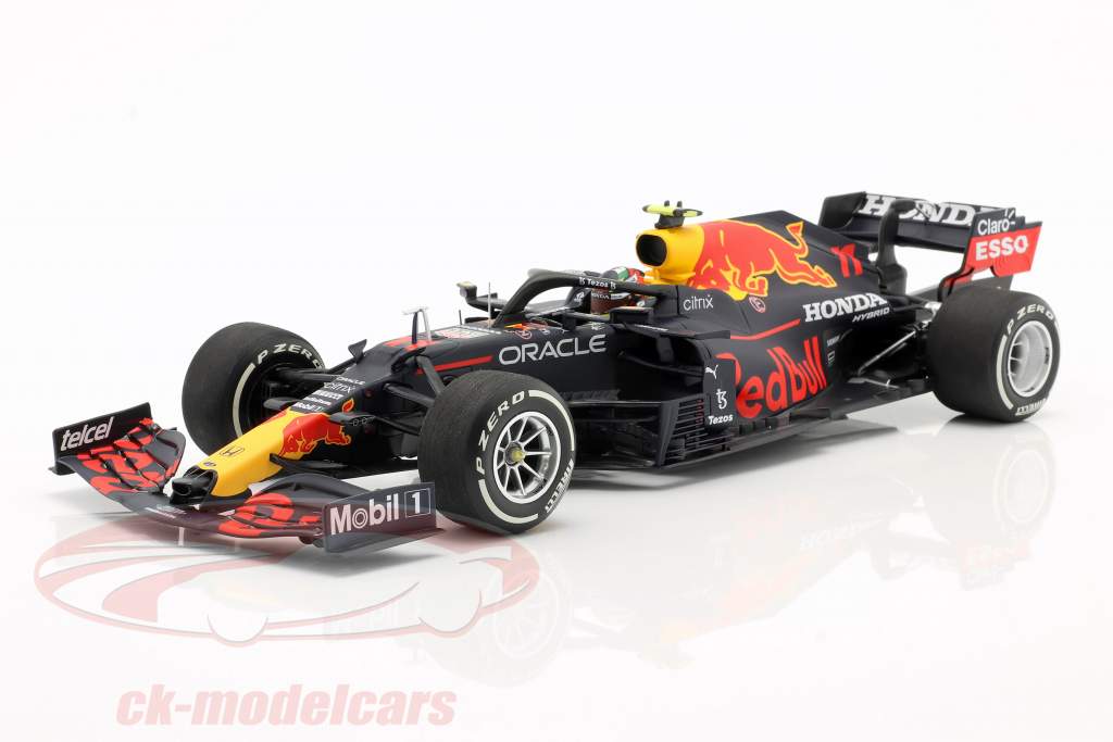 S. Perez Red Bull Racing RB16B #11 4º Mônaco GP Fórmula 1 2021 1:18 Minichamps