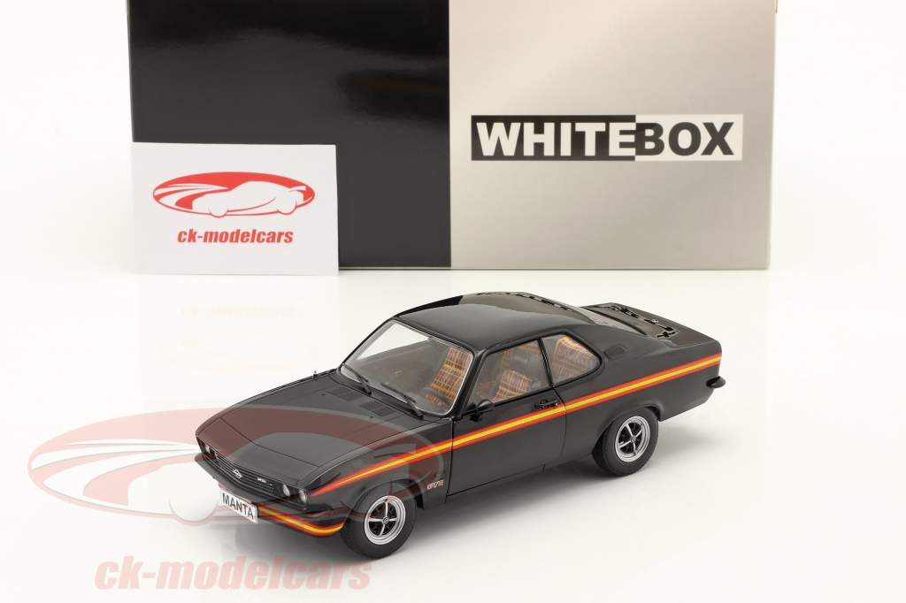 Opel Manta A GT/E Black Magic Byggeår 1975 sort 1:24 WhiteBox