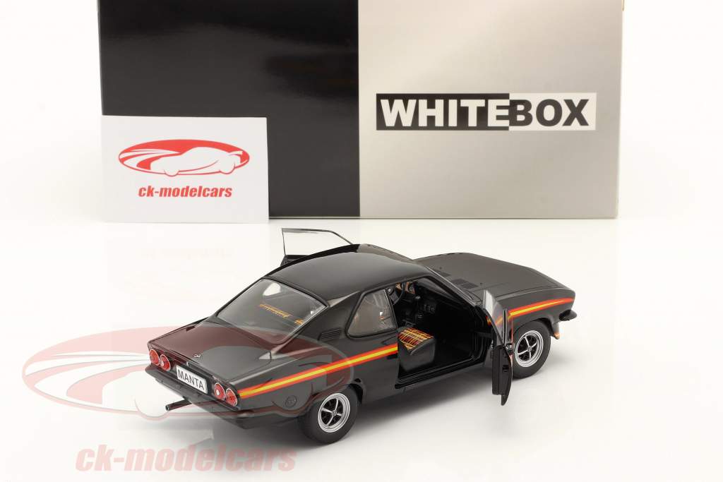 Opel Manta A GT/E Black Magic Byggeår 1975 sort 1:24 WhiteBox
