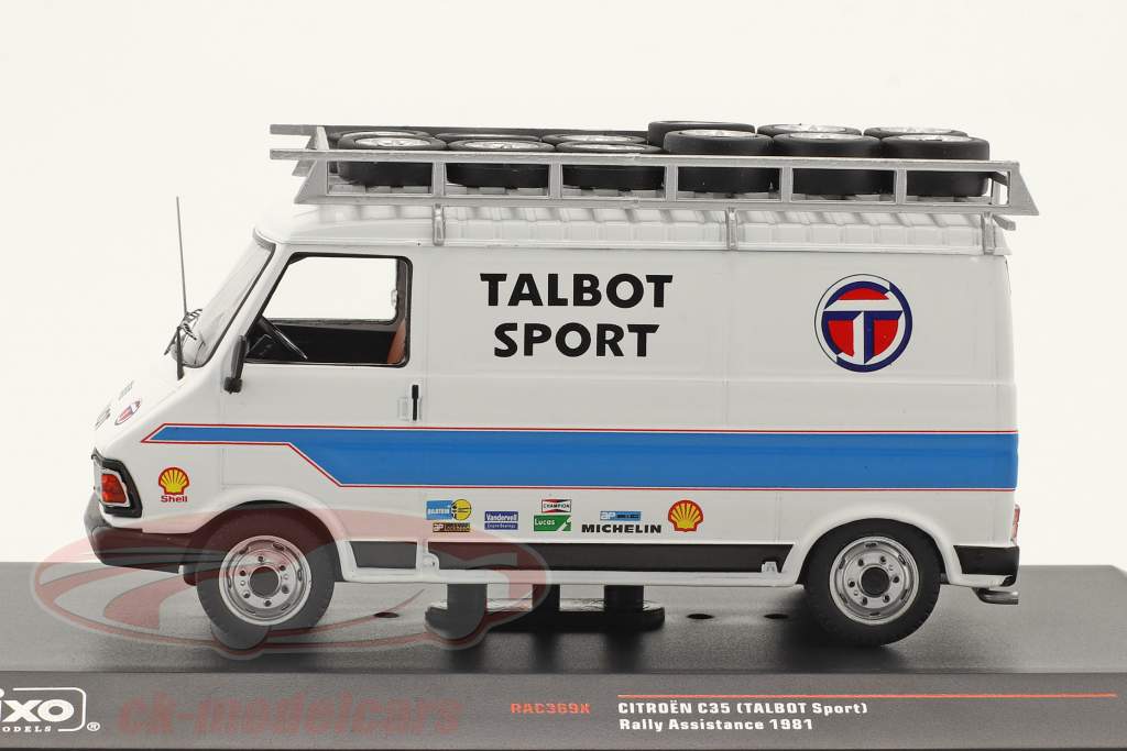 Citroen C35 van Rally Assistance Talbot Sport 1981 blanche 1:43 Ixo