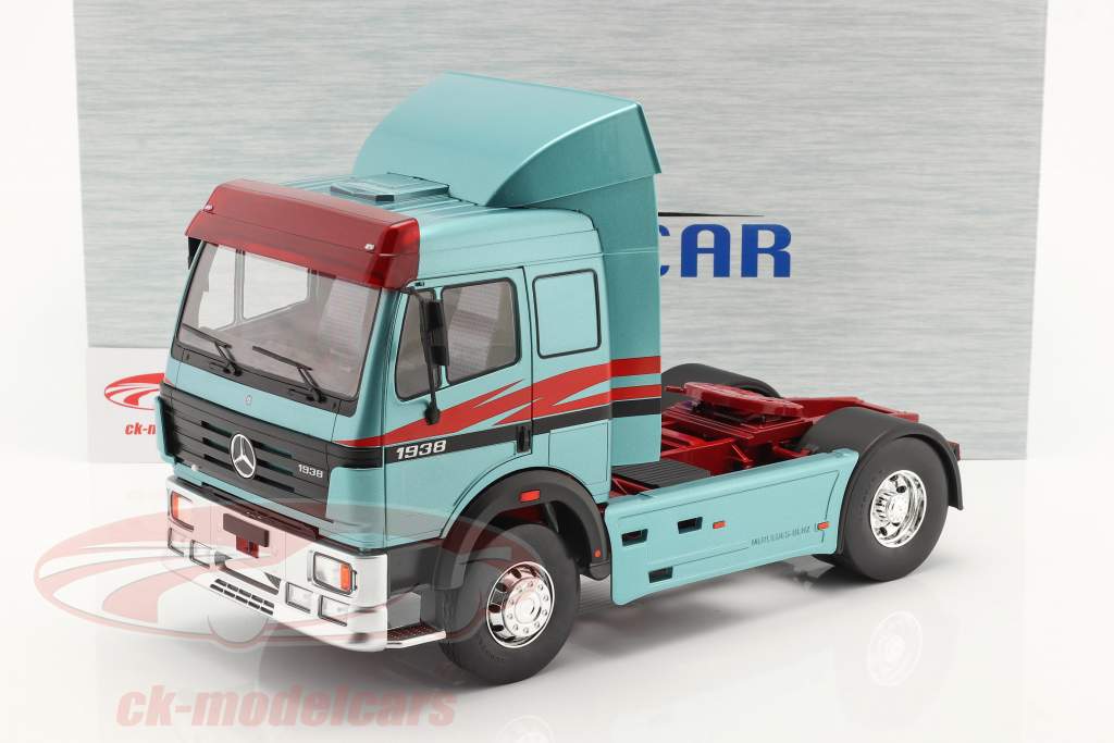 Mercedes-Benz SK II Truck year 1994 turquoise 1:18 Model Car Group
