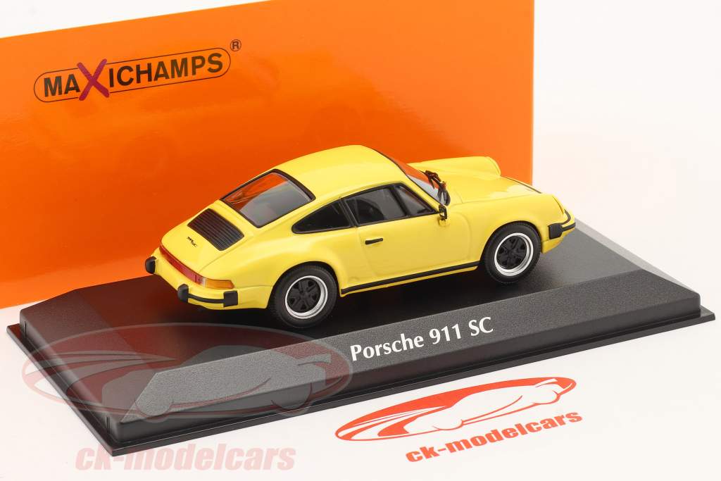 Porsche 911 SC Année de construction 1979 jaune 1:43 Minichamps