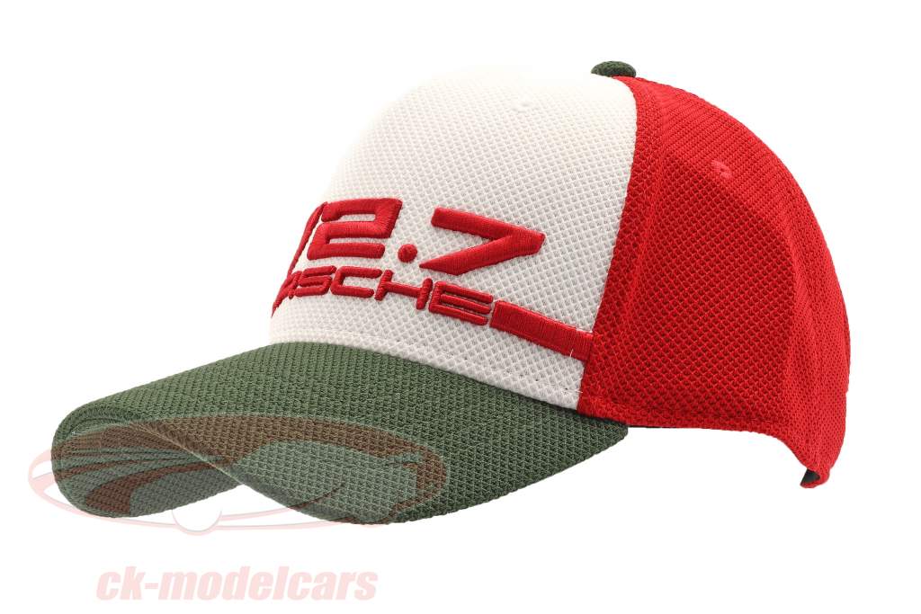Cap Porsche RS 2.7 Collection rouge / blanche / olive verte