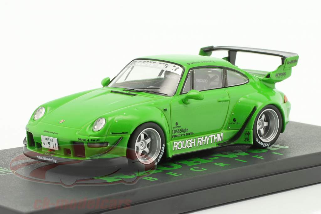 Porsche 911 (993) RWB Rauh-Welt Rough Rhythm vert 1:43 Tarmac Works